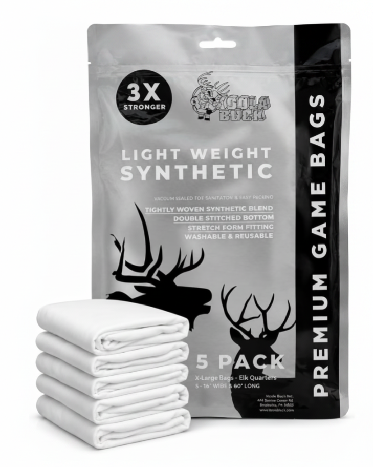 Light Weight Elk Quarter Game Bags XL – 5 Pack